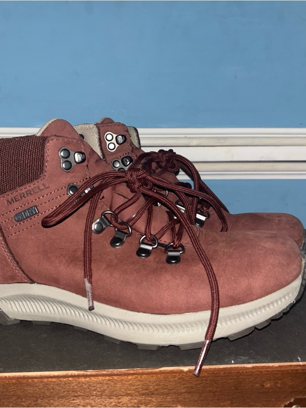 Merrell Women's Burgundy Suede Hiking Boots